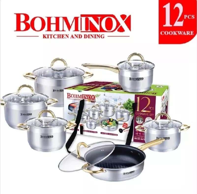 Bohminox 12pcs Heavy duty Cookware Set - Image 2
