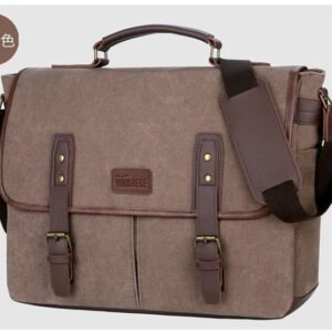 GTREB Vintage Men Briefcases Canvas 14 inch Laptop Bags
