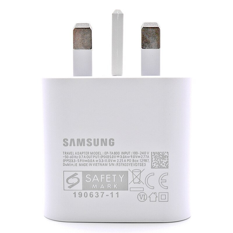 Original Samsung 25W PD Fast Wall Charger With USB Type-C to C Cable - Image 8