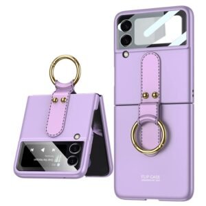 Samsung Galaxy Z Flip3/4 5G Case Ultra Thin Matte PC Protective Cover With Ring