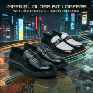 Imperial Gloss Bit Loafers – Premium Wetlook Casuals for Men