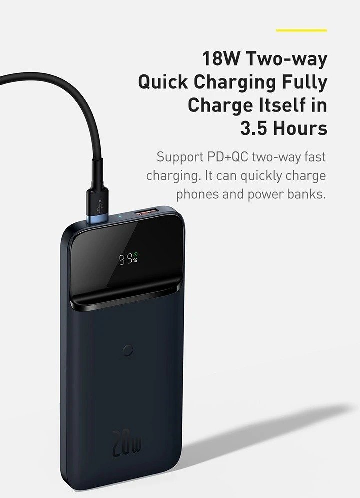 Baseus Magnetic Power Bank, 10,000mAh Mag-Safe Wireless Portable Charger, PD 20W USB-C Battery Pack - Image 3