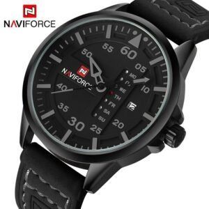 NAVIFORCE Waterproof Military Sport Quartz Men's Watches With Leather Strap