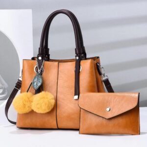 C&X Designer Classic 2 in 1 Leather design women fashion bag