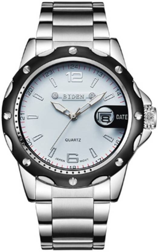 BIDEN Men Watch Fashion Casual Business Waterproof Quartz Calendar Stainless Steel Strap Watches - Image 9