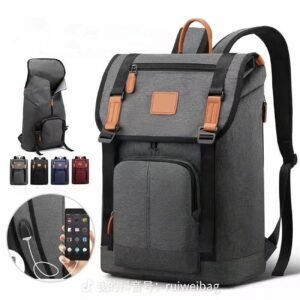 Travel Leisure Computer Backpack College Bookbag with USB Charging Port 16 Inch