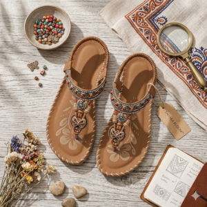 Sahara Bloom™ – Bohemian Hand-Beaded Comfort Sandals - 🤎 Brown(Desert Sand)