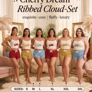✨ Cherry Dream™ – Ribbed Cloud-Set