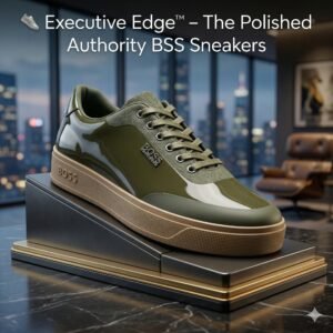 👟 Executive Edge™ – The Polished Authority BSS Sneakers - Olive Green 🟢