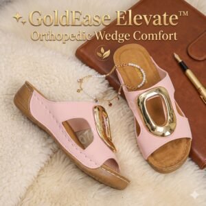 ✨ GoldEase Elevate™ – Orthopedic Wedge Comfort - 💗Pink_ Blush Glow
