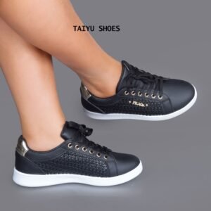 👟 PRAQA BelleStep Core Elegance™ Sneakers - 🖤 Noir Soft Black