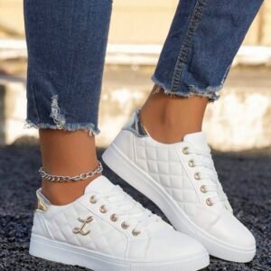 ✨ VelourStride Luxe™ Sneakers - White