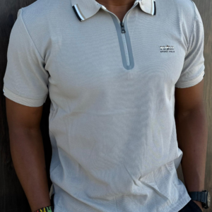 ✨ FlexZip Authority™ – Modern Performance Polo - Mist Grey