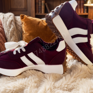 MODERN CHIC ESSENTIAL™_Stay Real Sneakers - Maroon/Royal Burgundy