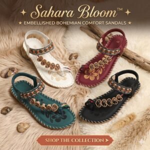 Sahara Bloom™ – Embellished Bohemian Comfort Sandals ⭐