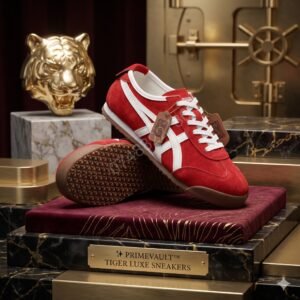 ✨ PRIMEVAULT™ Tiger Luxe Sneakers - Classic Red / White