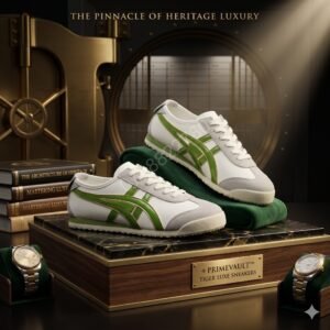 ✨ PRIMEVAULT™ Tiger Luxe Sneakers - White / Forest Green