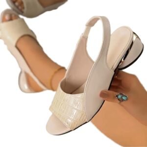 ✨ GlowStride Luxe™ – Effortless Elegance Sandals - Beige/Creame