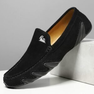 ✨ GoldenRam Drift™ – Italian Suede Comfort Loafers - Black