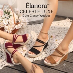 👡 Élanora™ Riviera Luxe Wedge Sandals