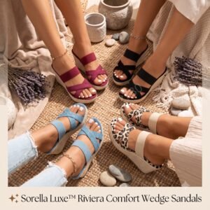 ✨ Sorella Luxe™ Riviera Comfort Wedge Sandals