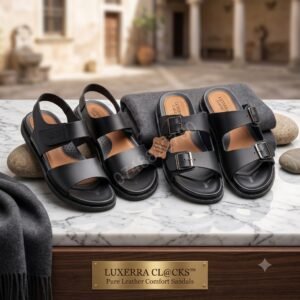 LUXERRA CL@CKS™ Pure Leather Comfort Sandals