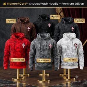 👑 MonarchCore™ ShadowWash Hoodie – Premium Edition