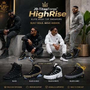 👑 J9-TitanForge™ HighRise-Elite High-Top Sneakers