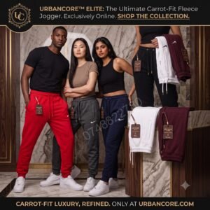 👖 UrbanCore™ Elite Carrot-Fit Fleece Jogger Pants